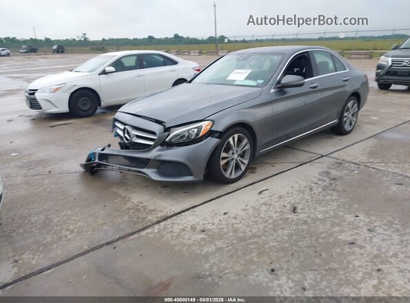 55SWF4KB4HU206058 2017 MERCEDES-BENZ C-CLASS Gray Передня ліва чверть