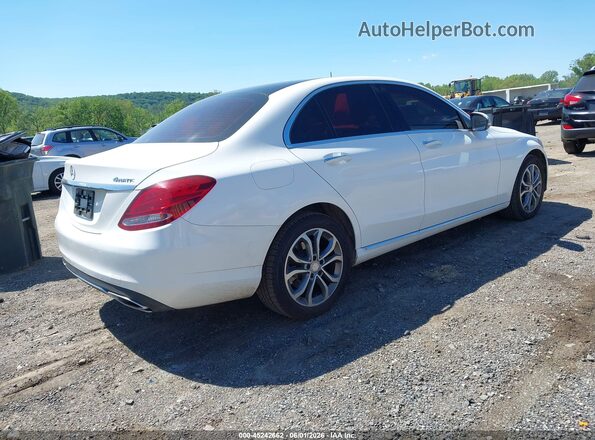 55SWF4KB5HU186712 2017 MERCEDES-BENZ C-CLASS White Tył prawy