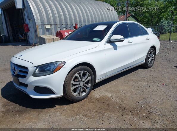 55SWF4KB5HU186712 2017 MERCEDES-BENZ C-CLASS White Przód lewy