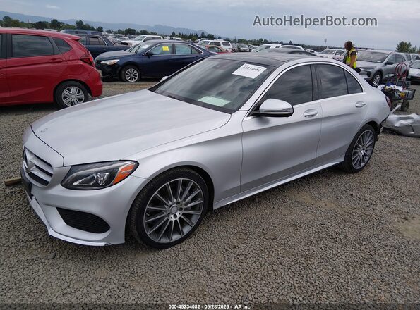 55SWF4KB5HU191943 2017 MERCEDES-BENZ C-CLASS Silver Vista tres cuartos delantera izquierda