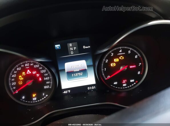 55SWF4KB5HU223595 2017 MERCEDES-BENZ C-CLASS Black Вид задніх сидінь