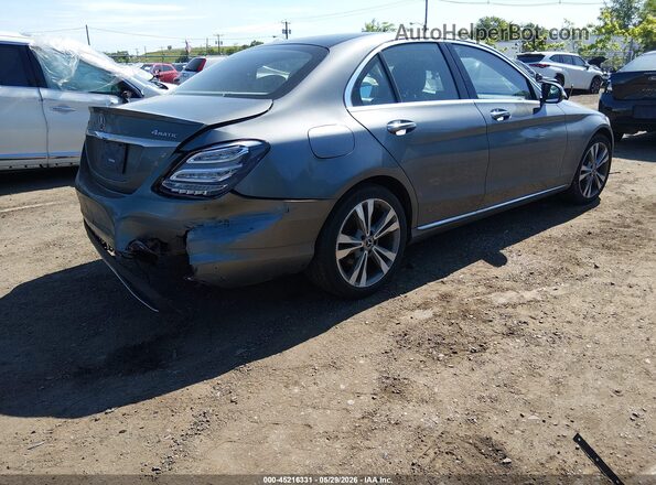 55SWF4KB5JU245456 2018 MERCEDES-BENZ C-CLASS Gray Задня права чверть