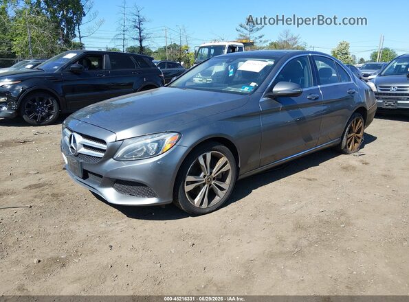 55SWF4KB5JU245456 2018 MERCEDES-BENZ C-CLASS Gray Передня ліва чверть