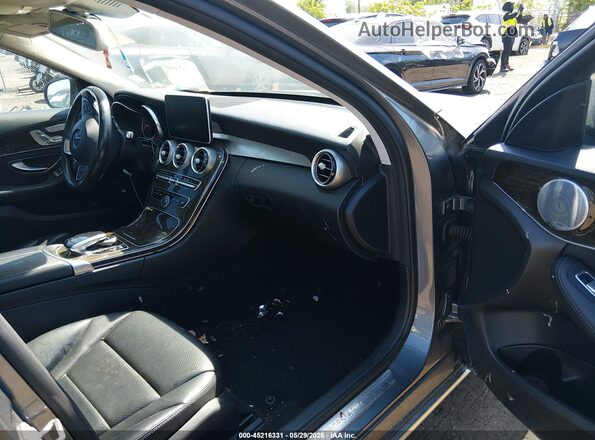 55SWF4KB5JU245456 2018 MERCEDES-BENZ C-CLASS Gray Вид салону спереду