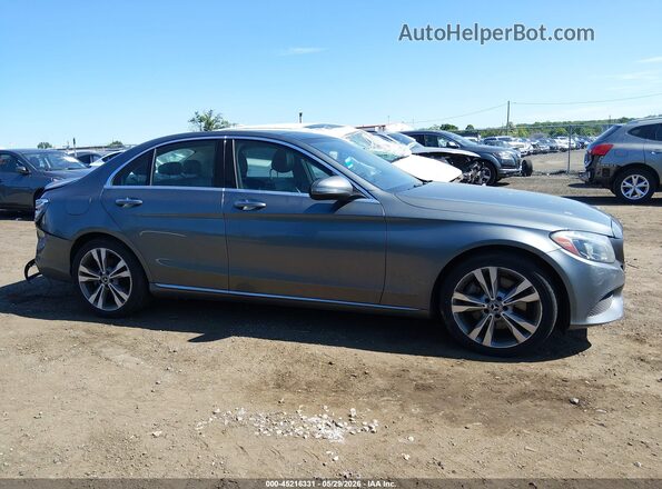 55SWF4KB5JU245456 2018 MERCEDES-BENZ C-CLASS Gray Вид задньої частини салону