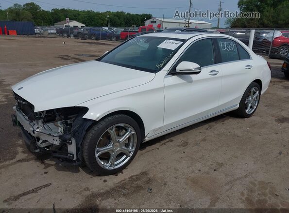 55SWF4KB5JU260216 2018 MERCEDES-BENZ C-CLASS White Przód lewy