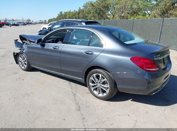 55SWF4KB8GU135056 2016 MERCEDES-BENZ C-CLASS Gray Հետևի ձախ