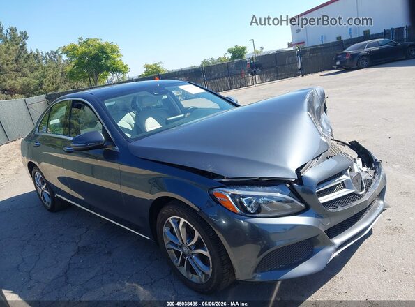 55SWF4KB8GU135056 2016 MERCEDES-BENZ C-CLASS Gray Սալոնի հետևի տեսք