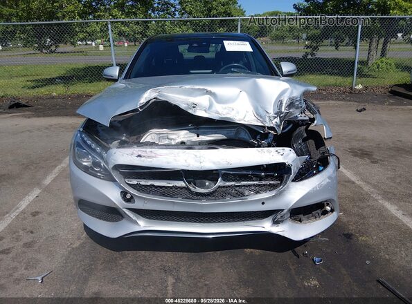 55SWF4KB8JU260890 2018 MERCEDES-BENZ C-CLASS Silver წინა ხედი
