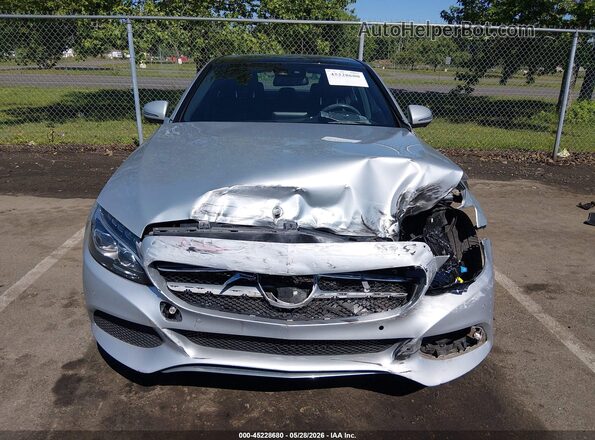 55SWF4KB8JU260890 2018 MERCEDES-BENZ C-CLASS Silver ხელსაწყოთა პანელის ხედი