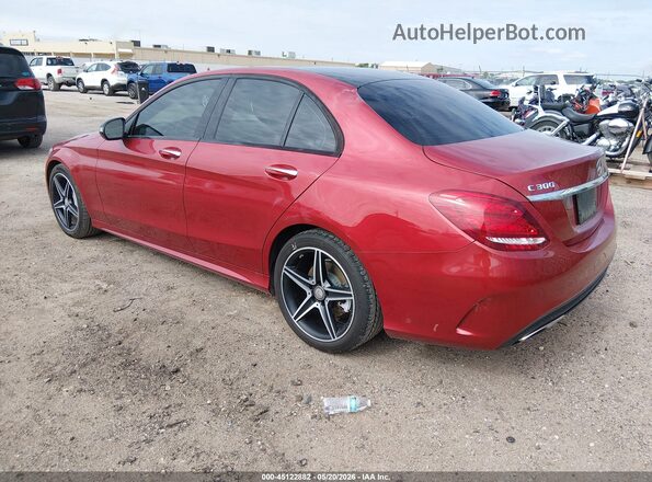 55SWF4KB9HU185305 2017 MERCEDES-BENZ C-CLASS Red უკანა მარცხენა