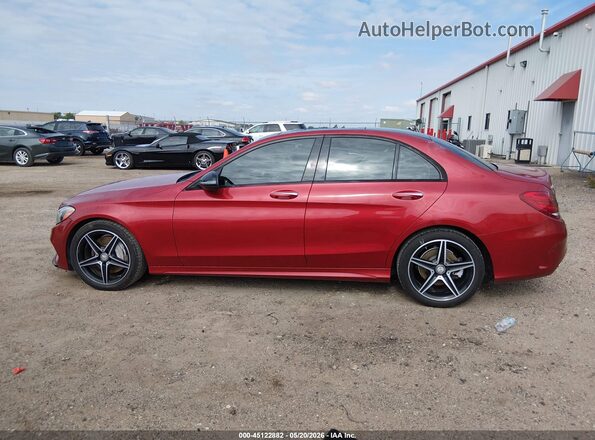 55SWF4KB9HU185305 2017 MERCEDES-BENZ C-CLASS Red სალონის 360-გრადუსიანი ხედი