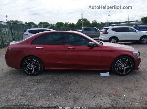 55SWF4KB9HU185305 2017 MERCEDES-BENZ C-CLASS Red უკანა სალონის ხედი