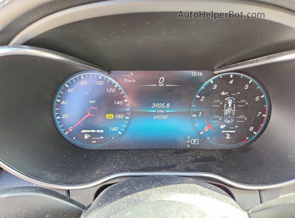 55SWF6EB0LU330716 2020 MERCEDES-BENZ C Black Սարքավորումների վահանակի տեսք
