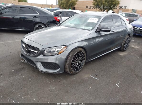 55SWF6EB1JU266683 2018 MERCEDES-BENZ AMG C 43 Серый Передняя левая четверть