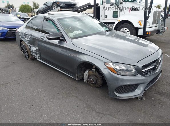 55SWF6EB1JU266683 2018 MERCEDES-BENZ AMG C 43 Серый Панорамный вид салона 360°