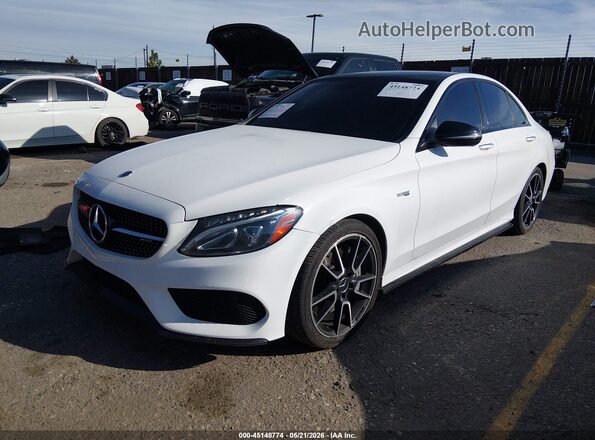 55SWF6EB2JU247799 2018 MERCEDES-BENZ AMG C 43 White Przód lewy
