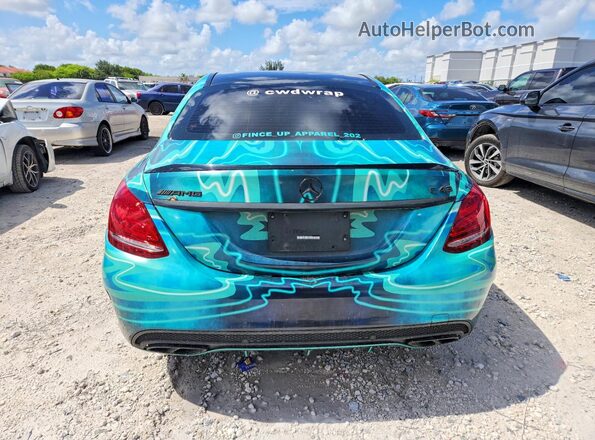 55SWF6EB4HU213664 2017 MERCEDES-BENZ C Black Widok z tyłu