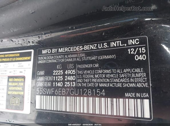55SWF6EB7GU128154 2016 MERCEDES-BENZ C-CLASS Черный Вид подкапотного пространства