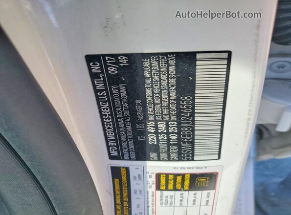 55SWF6EB8JU246558 2018 MERCEDES-BENZ C Белый Вид подкапотного пространства