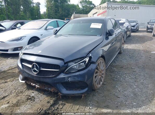 55SWF6EBXGU117889 2016 MERCEDES-BENZ C-CLASS Gray Առջևի ձախ երեք քառորդ տեսարան