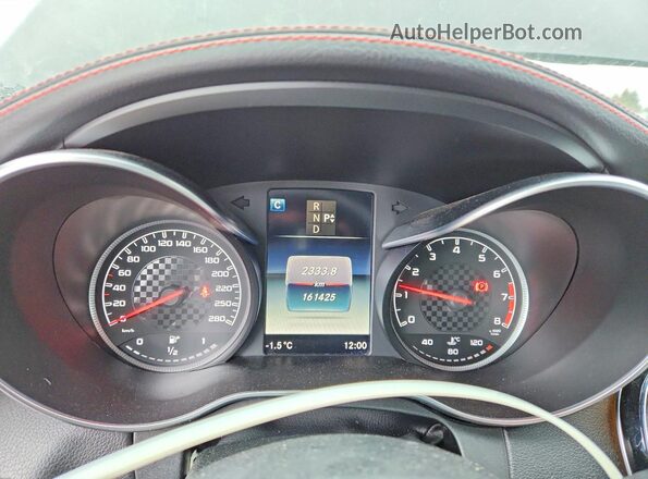 55SWF6EBXGU143117 2016 MERCEDES-BENZ C Black Widok zestawu wskaźników