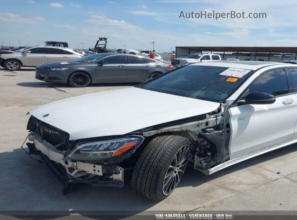 55SWF8DB0KU308159 2019 MERCEDES-BENZ C-CLASS White Vista tres cuartos delantera izquierda