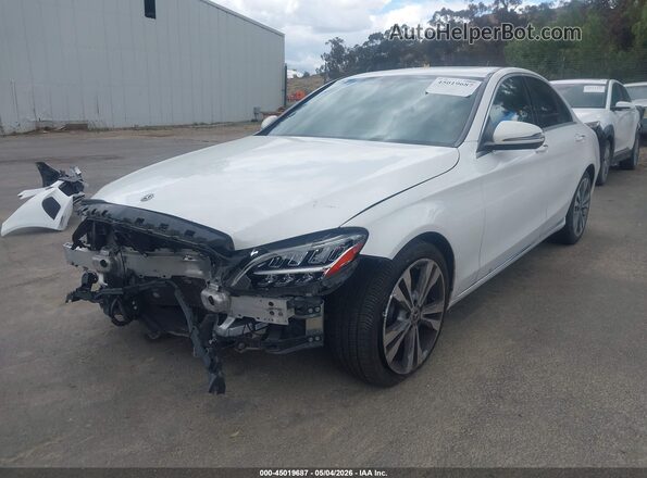 55SWF8DB2LU332691 2020 MERCEDES-BENZ C-CLASS White Передня ліва чверть