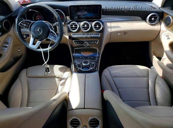 55SWF8DB3KU296847 2019 MERCEDES-BENZ C White Առջևի վահանակի տեսք
