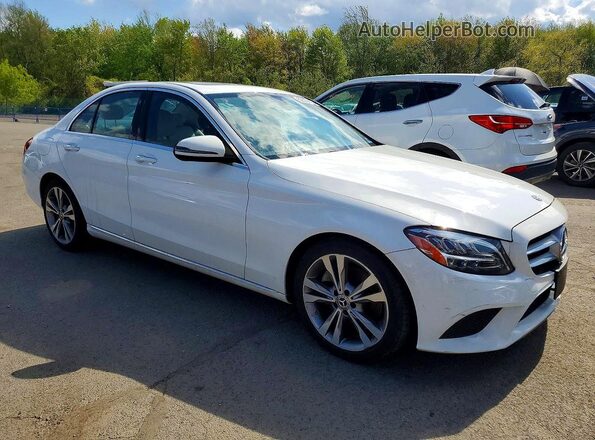 55SWF8DB3KU296847 2019 MERCEDES-BENZ C White Առջևի աջ