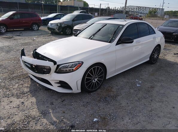 55SWF8DB4KU288692 2019 MERCEDES-BENZ C-CLASS White წინა მარცხენა ხედი სამი მეოთხედიდან