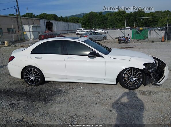 55SWF8DB4KU288692 2019 MERCEDES-BENZ C-CLASS White უკანა სალონის ხედი