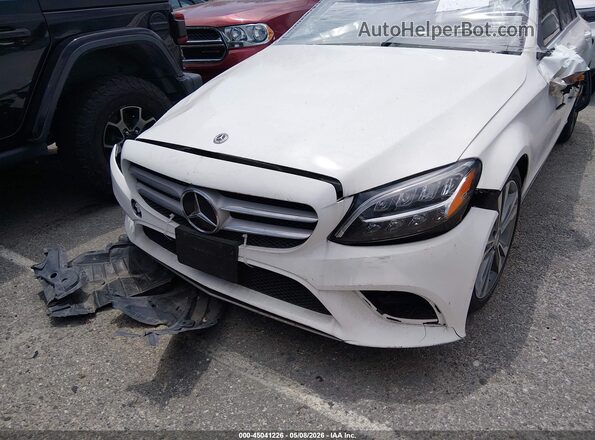55SWF8DB4KU306382 2019 MERCEDES-BENZ C-CLASS White Front view