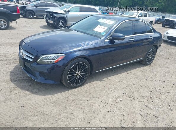 55SWF8DB6KU322230 2019 MERCEDES-BENZ C-CLASS Dark Blue წინა მარცხენა ხედი სამი მეოთხედიდან