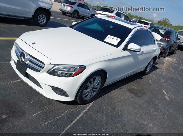 55SWF8DBXKU306225 2019 MERCEDES-BENZ C-CLASS White წინა მარცხენა ხედი სამი მეოთხედიდან