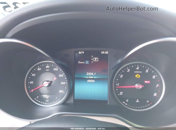 55SWF8DBXKU306225 2019 MERCEDES-BENZ C-CLASS White უკანა სავარძლების ხედი