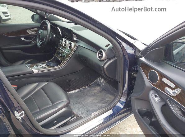 55SWF8EB4KU290828 2019 MERCEDES-BENZ C-CLASS Синий Вид салона спереди