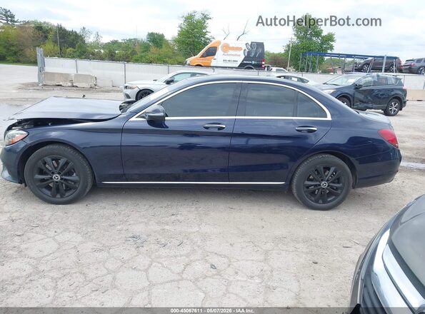 55SWF8EB4KU290828 2019 MERCEDES-BENZ C-CLASS Синий Панорамный вид салона 360°