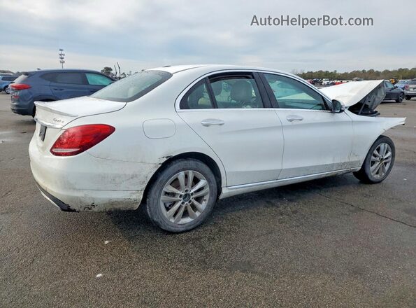 55SWF8EB5KU309824 2019 MERCEDES-BENZ C Белый Задняя правая четверть