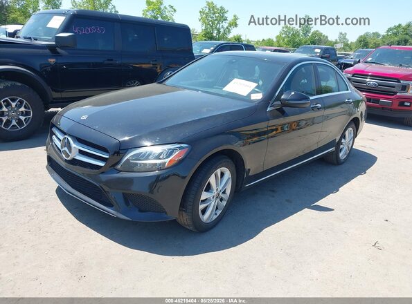 55SWF8EB5KU314585 2019 MERCEDES-BENZ C-CLASS Black Առջևի ձախ երեք քառորդ տեսարան