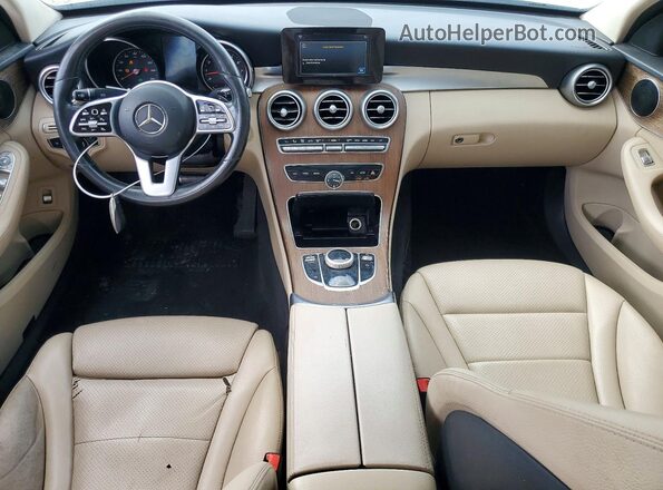 55SWF8EB6KU298526 2019 MERCEDES-BENZ C White Առջևի վահանակի տեսք