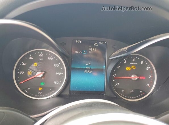 55SWF8EB6KU298526 2019 MERCEDES-BENZ C White Սարքավորումների վահանակի տեսք