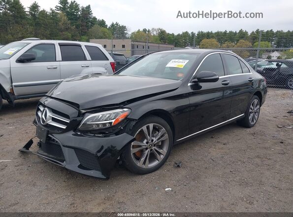 55SWF8EBXKU291935 2019 MERCEDES-BENZ C-CLASS Black Առջևի ձախ երեք քառորդ տեսարան