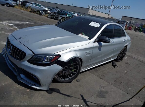 55SWF8GB9LU328472 2020 MERCEDES-BENZ AMG C 63 Silver წინა მარცხენა ხედი სამი მეოთხედიდან