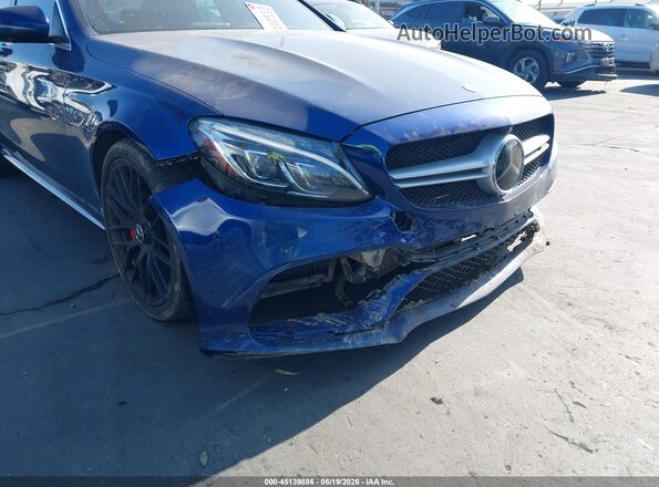 55SWF8HB2HU195852 2017 MERCEDES-BENZ AMG C 63 Blue Widok z przodu