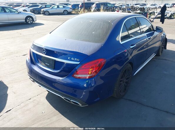 55SWF8HB2HU195852 2017 MERCEDES-BENZ AMG C 63 Blue Tył prawy