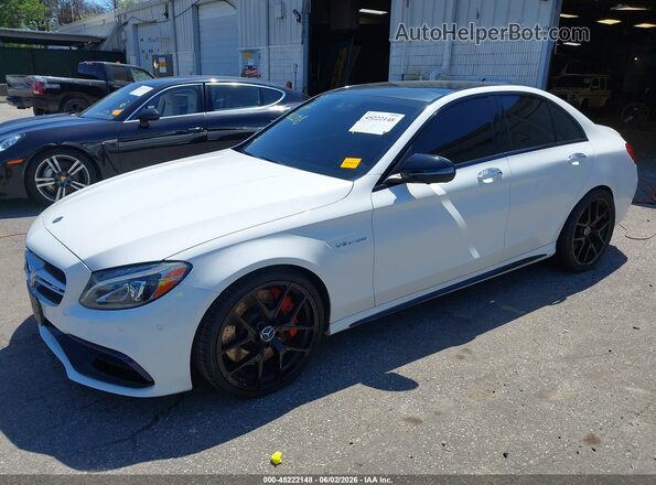 55SWF8HB7HU198374 2017 MERCEDES-BENZ AMG C 63 White Առջևի ձախ երեք քառորդ տեսարան
