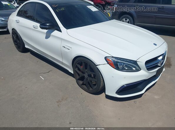 55SWF8HB7HU198374 2017 MERCEDES-BENZ AMG C 63 White Դիմացի տեսք