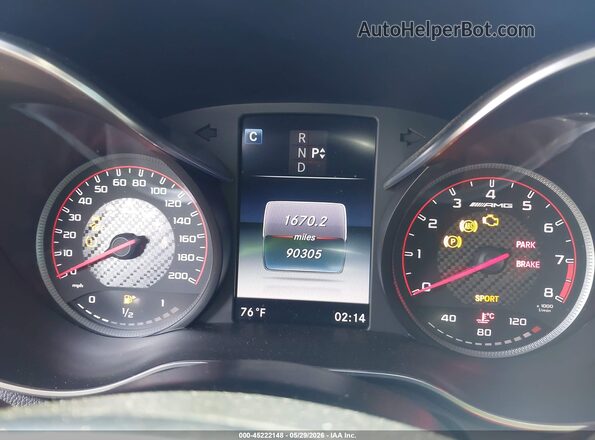 55SWF8HB7HU198374 2017 MERCEDES-BENZ AMG C 63 White Հետևի նստատեղերի տեսք