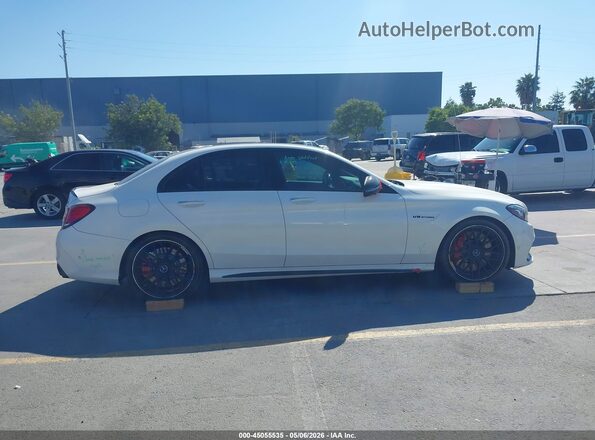 55SWF8HBXKU310527 2019 MERCEDES-BENZ AMG C 63 White Вид задньої частини салону